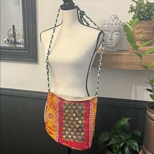 Red and Yellow Patterned Women's Bag